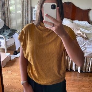 Anthropologie mustard top